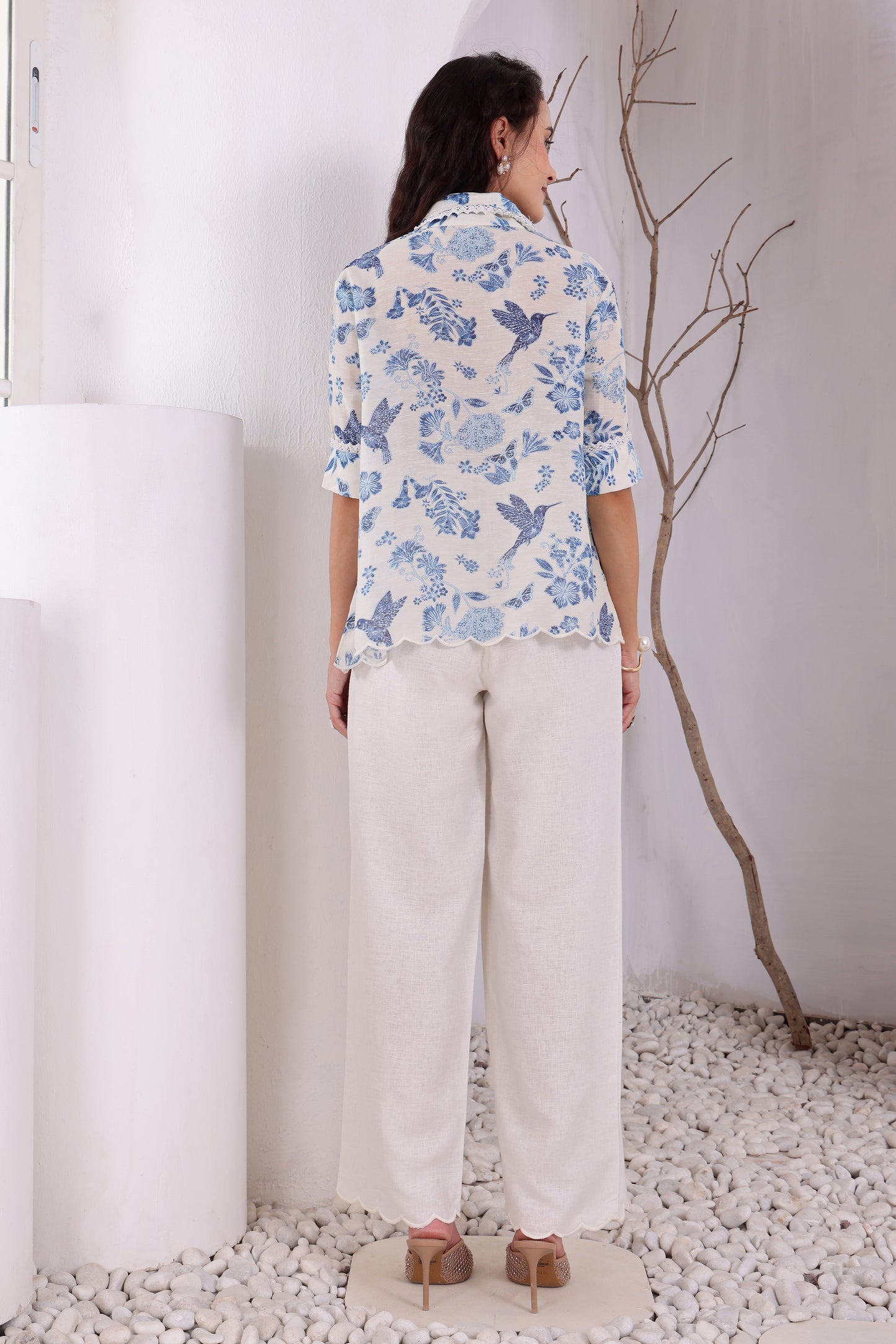 Indigo Garden Linen Coord Set