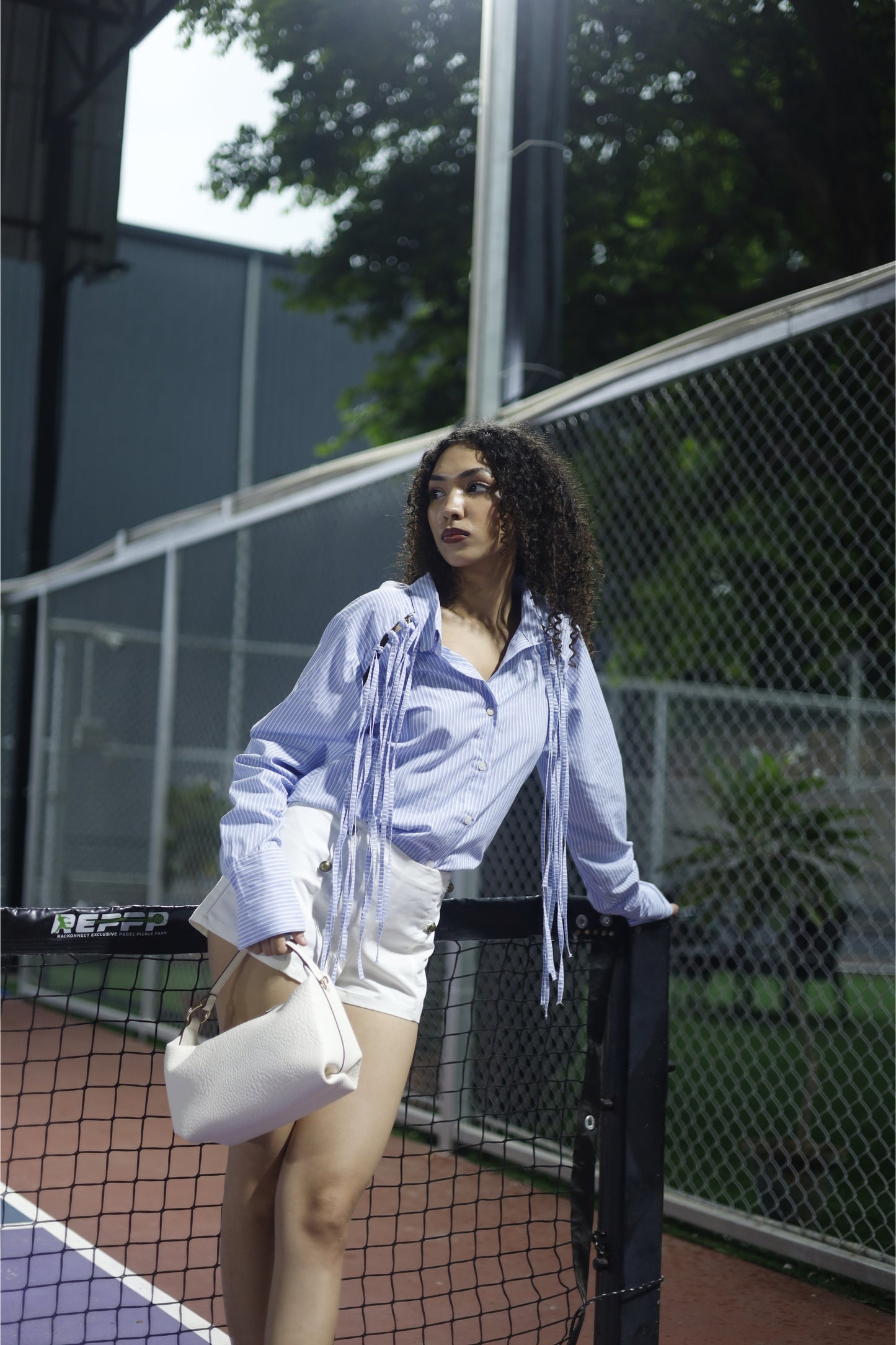 Drift – Stripe Backless Shirt